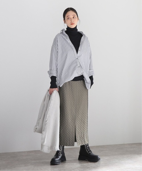 journal standard L'essage（ジャーナルスタンダードレサージュ）の「カミーノテレコハイネックプルオーバー◆（Tシャツ/カットソー・レディース・ブラック/ベージュ/グレー・FREE）」の14枚目の写真