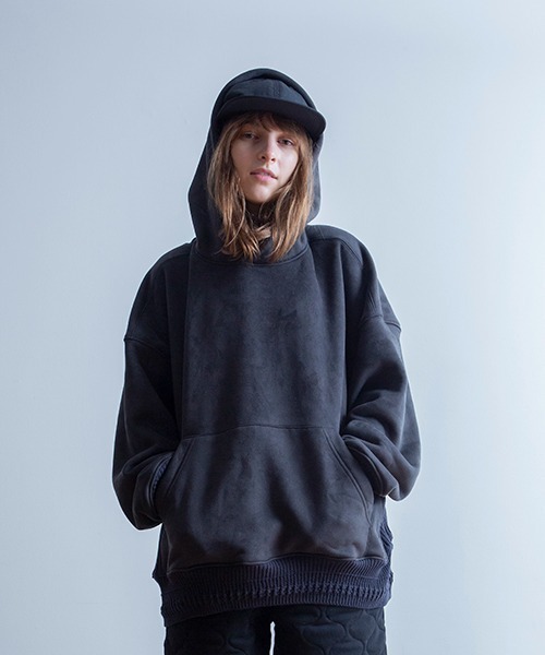 Universal Style Wear（ユニバーサルスタイルウェア）の「Universal Style Wear ライアー ルーズフーディー（パーカー・メンズ・ネイビー/カーキ/キャメル/ブラック・LARGE/MEDIUM/X-LARGE）」の13枚目の写真