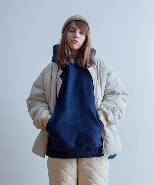 Universal Style Wear（ユニバーサルスタイルウェア）の「Universal Style Wear ライアー ルーズフーディー（パーカー・メンズ・ネイビー/カーキ/キャメル/ブラック・LARGE/MEDIUM/X-LARGE）」の5枚目の写真