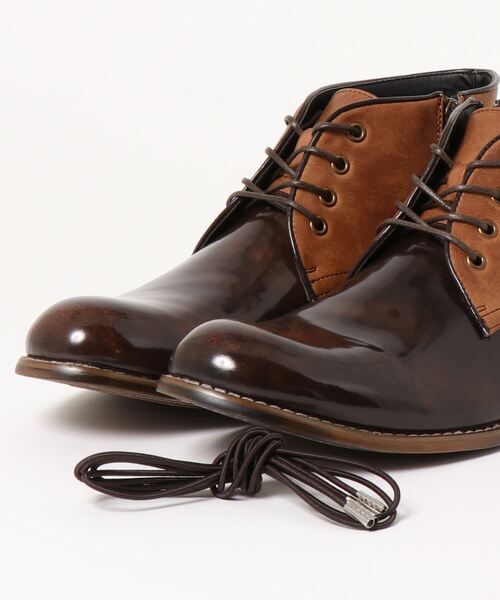 HIDEAWAYS NICOLE（ハイダウェイニコル）の「チャッカブーツ（ブーツ・メンズ・ダークブラウン/グレー/ボルドー・25.5cm/26.5cm/27.5cm）」の6枚目の写真