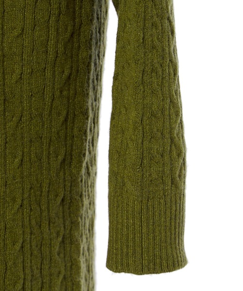 CLEARIMPRESSION （クリアインプレッション）の「ケーブルニットワンピース（ワンピース・レディース・オフホワイト/カーキ/サンドグレー・フリー）」の11枚目の写真