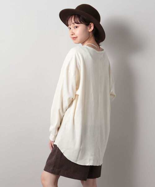 FREDY&GLOSTER(フレディアンドグロスター)の「【sportswear/スポーツウェア】Honeycomb サーマルロンT #w1524-598(Tシャツ/カットソー・レディース・キナリ/オリーブ/チャコールグレー・FREE)」の8枚目の写真