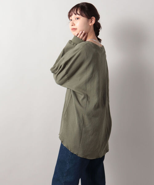 FREDY&GLOSTER(フレディアンドグロスター)の「【sportswear/スポーツウェア】Honeycomb サーマルロンT #w1524-598(Tシャツ/カットソー・レディース・キナリ/オリーブ/チャコールグレー・FREE)」の13枚目の写真