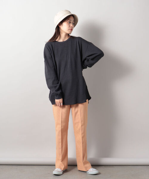 FREDY&GLOSTER(フレディアンドグロスター)の「【sportswear/スポーツウェア】Honeycomb サーマルロンT #w1524-598(Tシャツ/カットソー・レディース・キナリ/オリーブ/チャコールグレー・FREE)」の14枚目の写真