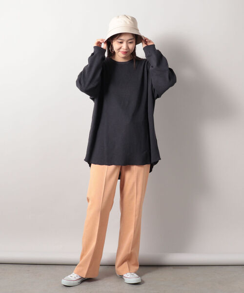 FREDY&GLOSTER(フレディアンドグロスター)の「【sportswear/スポーツウェア】Honeycomb サーマルロンT #w1524-598(Tシャツ/カットソー・レディース・キナリ/オリーブ/チャコールグレー・FREE)」の15枚目の写真