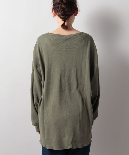 FREDY&GLOSTER(フレディアンドグロスター)の「【sportswear/スポーツウェア】Honeycomb サーマルロンT #w1524-598(Tシャツ/カットソー・レディース・キナリ/オリーブ/チャコールグレー・FREE)」の20枚目の写真