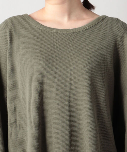 FREDY&GLOSTER(フレディアンドグロスター)の「【sportswear/スポーツウェア】Honeycomb サーマルロンT #w1524-598(Tシャツ/カットソー・レディース・キナリ/オリーブ/チャコールグレー・FREE)」の22枚目の写真