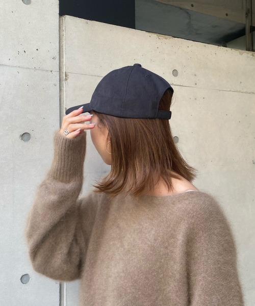 DouDou（ドゥドゥ）の「ピーチスキンキャップ（キャップ・レディース・ブラック/ブラウン/グレー・FREE）」の7枚目の写真