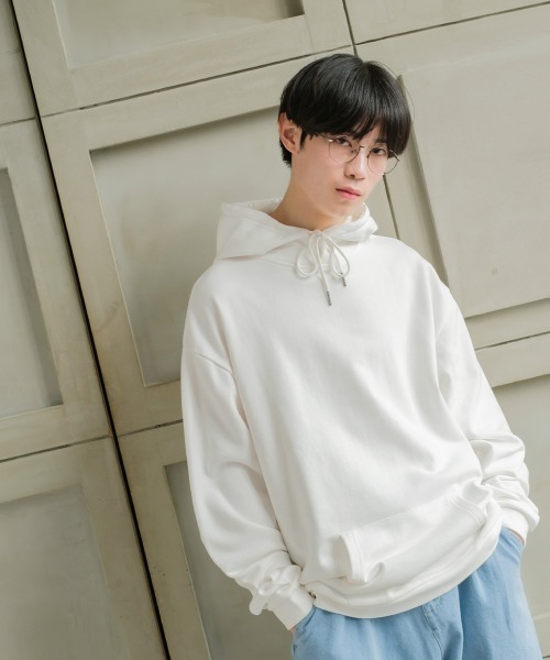 SIDEWAY STANCE(サイドウェイスタンス)の「【SIDEWAY STANCE】スウェット ビッグシルエット プルパーカー(パーカー・メンズ・ブラック/オフホワイト/カーキ/ブルーグレー/杢グレー・MEDIUM/LARGE/X-LARGE)」の6枚目の写真