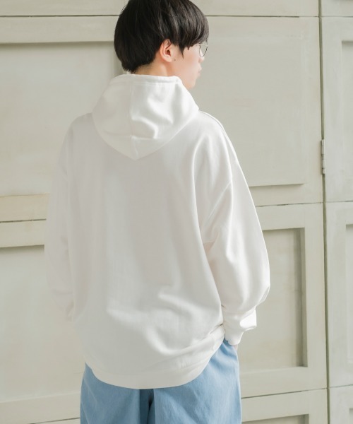 SIDEWAY STANCE(サイドウェイスタンス)の「【SIDEWAY STANCE】スウェット ビッグシルエット プルパーカー(パーカー・メンズ・ブラック/オフホワイト/カーキ/ブルーグレー/杢グレー・MEDIUM/LARGE/X-LARGE)」の7枚目の写真