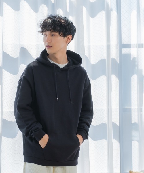 SIDEWAY STANCE(サイドウェイスタンス)の「【SIDEWAY STANCE】スウェット ビッグシルエット プルパーカー(パーカー・メンズ・ブラック/オフホワイト/カーキ/ブルーグレー/杢グレー・MEDIUM/LARGE/X-LARGE)」の9枚目の写真