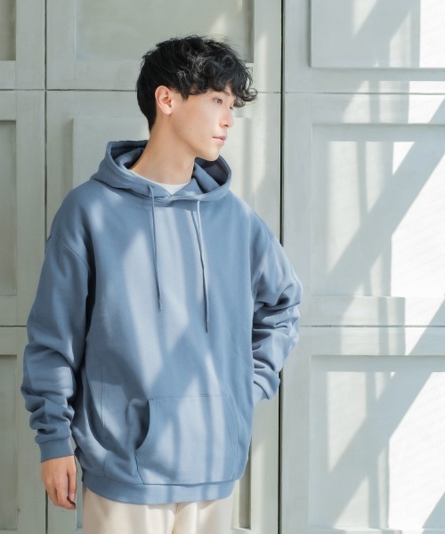 SIDEWAY STANCE(サイドウェイスタンス)の「【SIDEWAY STANCE】スウェット ビッグシルエット プルパーカー(パーカー・メンズ・ブラック/オフホワイト/カーキ/ブルーグレー/杢グレー・MEDIUM/LARGE/X-LARGE)」の12枚目の写真