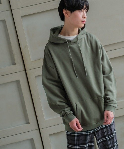SIDEWAY STANCE(サイドウェイスタンス)の「【SIDEWAY STANCE】スウェット ビッグシルエット プルパーカー(パーカー・メンズ・ブラック/オフホワイト/カーキ/ブルーグレー/杢グレー・MEDIUM/LARGE/X-LARGE)」の19枚目の写真