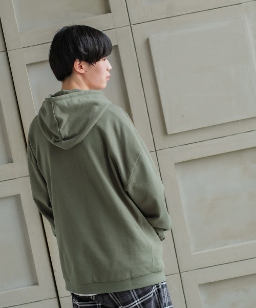 SIDEWAY STANCE(サイドウェイスタンス)の「【SIDEWAY STANCE】スウェット ビッグシルエット プルパーカー(パーカー・メンズ・ブラック/オフホワイト/カーキ/ブルーグレー/杢グレー・MEDIUM/LARGE/X-LARGE)」の20枚目の写真
