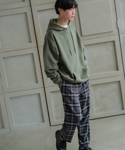 SIDEWAY STANCE(サイドウェイスタンス)の「【SIDEWAY STANCE】スウェット ビッグシルエット プルパーカー(パーカー・メンズ・ブラック/オフホワイト/カーキ/ブルーグレー/杢グレー・MEDIUM/LARGE/X-LARGE)」の21枚目の写真