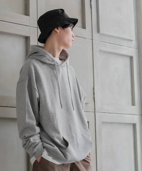 SIDEWAY STANCE(サイドウェイスタンス)の「【SIDEWAY STANCE】スウェット ビッグシルエット プルパーカー(パーカー・メンズ・ブラック/オフホワイト/カーキ/ブルーグレー/杢グレー・MEDIUM/LARGE/X-LARGE)」の16枚目の写真