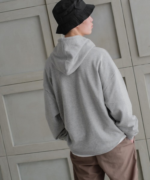 SIDEWAY STANCE(サイドウェイスタンス)の「【SIDEWAY STANCE】スウェット ビッグシルエット プルパーカー(パーカー・メンズ・ブラック/オフホワイト/カーキ/ブルーグレー/杢グレー・MEDIUM/LARGE/X-LARGE)」の17枚目の写真