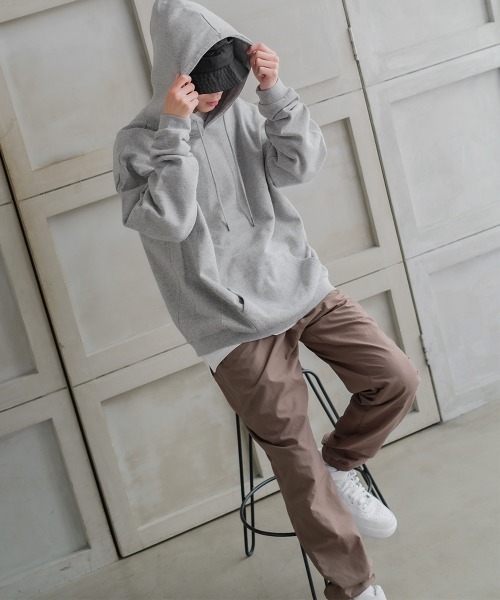 SIDEWAY STANCE(サイドウェイスタンス)の「【SIDEWAY STANCE】スウェット ビッグシルエット プルパーカー(パーカー・メンズ・ブラック/オフホワイト/カーキ/ブルーグレー/杢グレー・MEDIUM/LARGE/X-LARGE)」の18枚目の写真