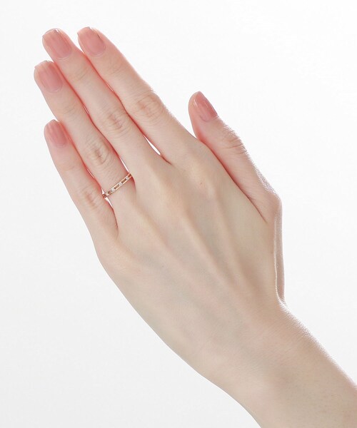 COCOSHNIK(ココシュニック)の「K10ダイヤモンド スリットリング(リング・レディース・アイボリー系・10号/12号/14号)」の4枚目の写真