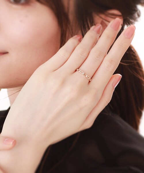 COCOSHNIK(ココシュニック)の「K10ダイヤモンド スリットリング(リング・レディース・アイボリー系・10号/12号/14号)」の12枚目の写真