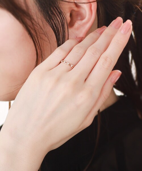 COCOSHNIK(ココシュニック)の「K10ダイヤモンド スリットリング(リング・レディース・アイボリー系・10号/12号/14号)」の13枚目の写真