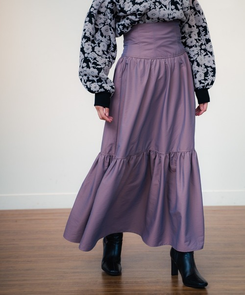 LADYMADE(レディメイド)の「コルセットティアードボリュームスカート(スカート・レディース・パープル/ブラウン/その他1・FREE)」の3枚目の写真