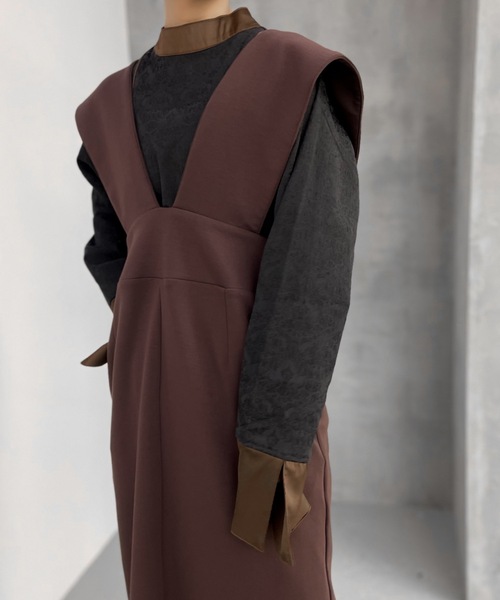 Solace（ソレイス）の「レースジャガードパイピングブラウス（シャツ/ブラウス・レディース・ブラック/ホワイト・FREE）」の9枚目の写真