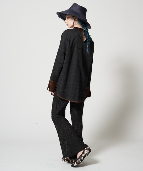 Solace（ソレイス）の「レースジャガードパイピングブラウス（シャツ/ブラウス・レディース・ブラック/ホワイト・FREE）」の18枚目の写真