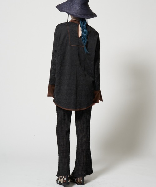 Solace（ソレイス）の「レースジャガードパイピングブラウス（シャツ/ブラウス・レディース・ブラック/ホワイト・FREE）」の17枚目の写真