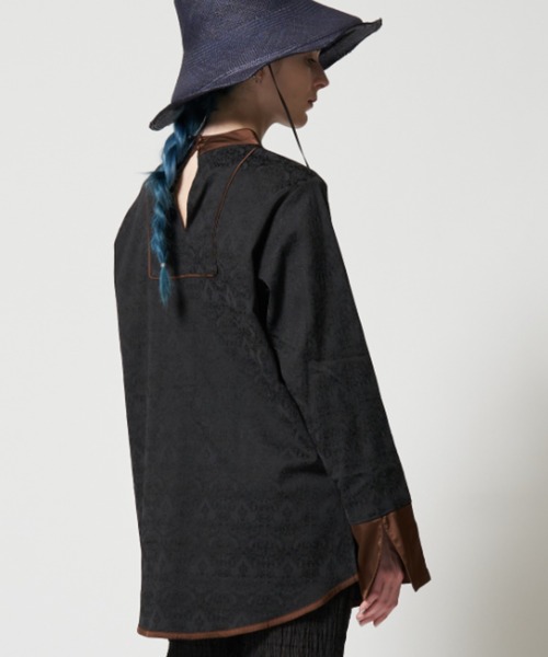 Solace（ソレイス）の「レースジャガードパイピングブラウス（シャツ/ブラウス・レディース・ブラック/ホワイト・FREE）」の16枚目の写真