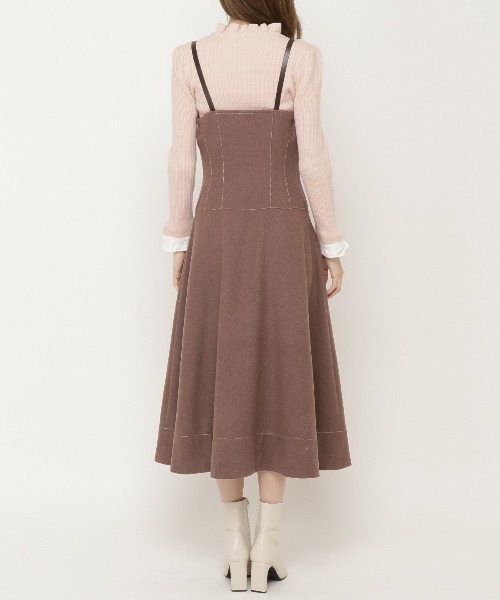 WILLSELECTION デニムステッチジャンスカ ベージュ　ウィルセレクショ WILLSELECTION デニムステッチジャンスカ ベージュ ウィル