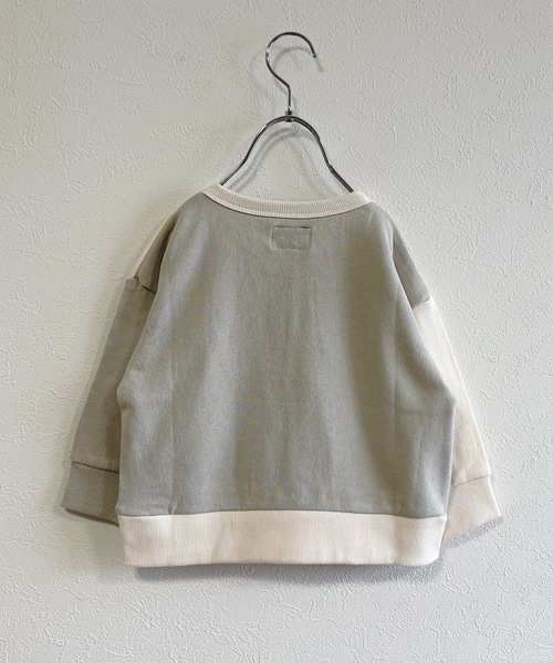 BIG FIELD（ビッグフィールド）の「切り替えプリントトレーナー（80～150cm）（スウェット・キッズ・ホワイト/ブラック/ベージュ・90/100/110/120/80/130/95/140/150）」の9枚目の写真