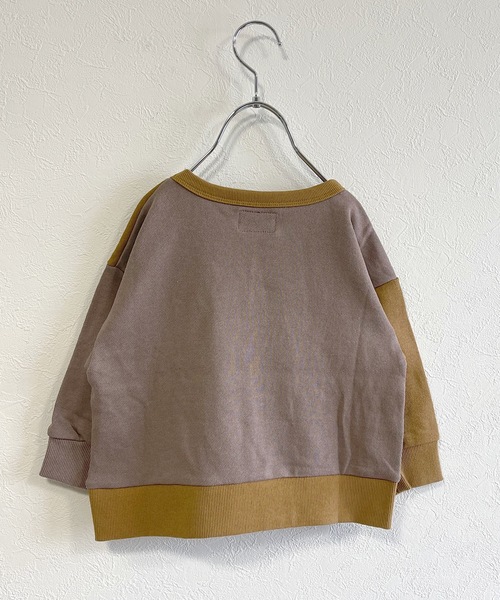 BIG FIELD（ビッグフィールド）の「切り替えプリントトレーナー（80～150cm）（スウェット・キッズ・ホワイト/ブラック/ベージュ・90/100/110/120/80/130/95/140/150）」の5枚目の写真