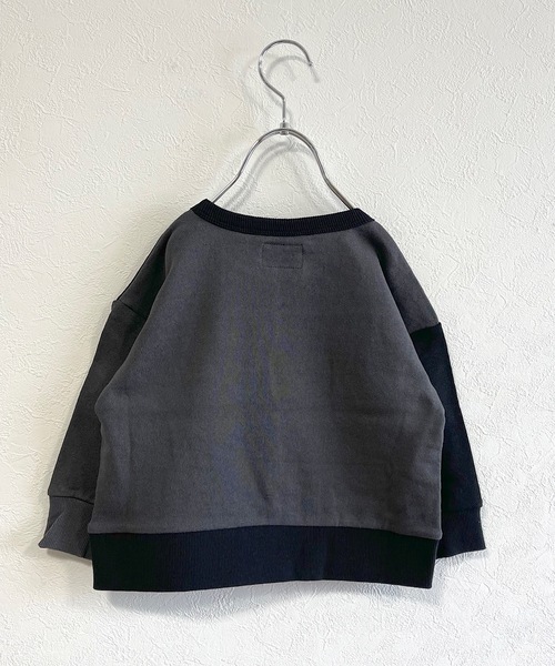 BIG FIELD（ビッグフィールド）の「切り替えプリントトレーナー（80～150cm）（スウェット・キッズ・ホワイト/ブラック/ベージュ・90/100/110/120/80/130/95/140/150）」の10枚目の写真