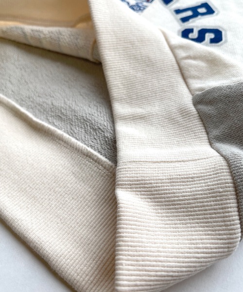 BIG FIELD（ビッグフィールド）の「切り替えプリントトレーナー（80～150cm）（スウェット・キッズ・ホワイト/ブラック/ベージュ・90/100/110/120/80/130/95/140/150）」の7枚目の写真