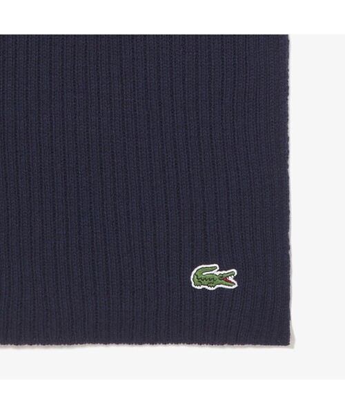 LACOSTE（ラコステ）の「ワンポイントリブニットマフラー（マフラー