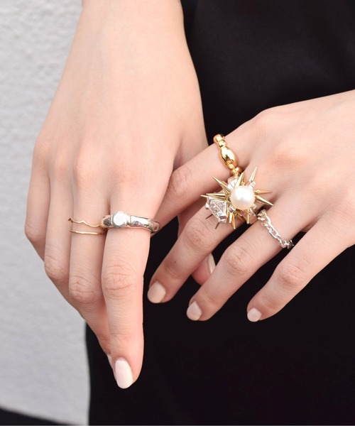 e.m.（イーエム）の「メタルジルコニアリング（リング・レディース・シルバー・#17/#9/#11/#15/#19/#13）」の3枚目の写真