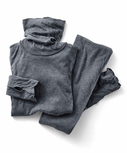 IEDIT（イディット）の「ＩＥＤＩＴ　綿１００％のエニワイズ加工が肌にやさしい　やわらか接結ガーゼ天じくのインナーセット（インナーウェア/肌着・レディース・チャコールグレー/パープル系その他/グレイッシュブルー・MEDIUM/LARGE/X-LARGE/SMALL/XX-LARGE）」の4枚目の写真