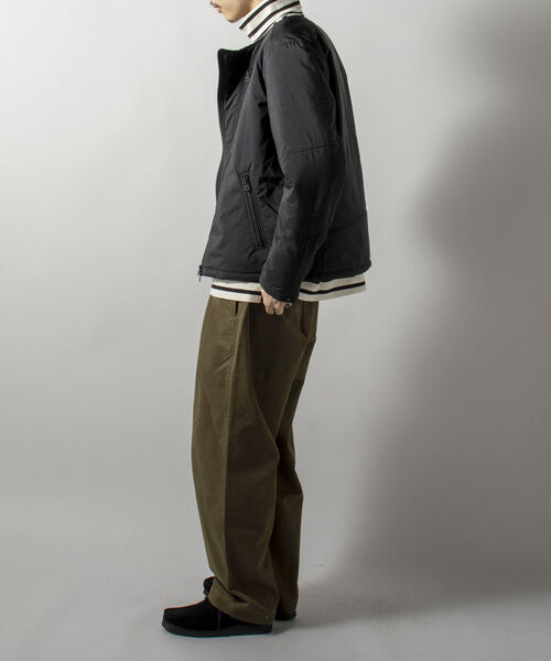 GLOSTER（グロスター）の「【GLOSTER/グロスター】パデッド ノーカラーライダースブルゾン（ライダースジャケット・メンズ・オリーブ/ブラック・MEDIUM/LARGE）」の15枚目の写真