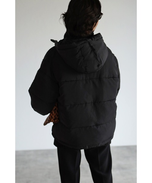 Bonjour Sagan(ボンジュールサガン)の「中綿ダウンジャケット(ダウンジャケット/コート・レディース・ブラック/アイボリー/ライトカーキ・FREE)」の12枚目の写真