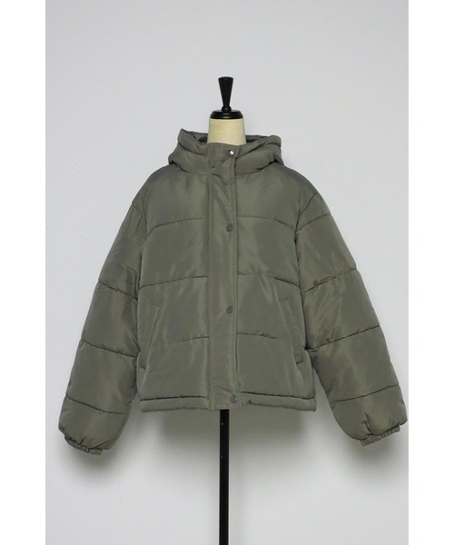 Bonjour Sagan(ボンジュールサガン)の「中綿ダウンジャケット(ダウンジャケット/コート・レディース・ブラック/アイボリー/ライトカーキ・FREE)」の20枚目の写真