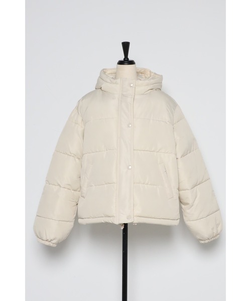 Bonjour Sagan(ボンジュールサガン)の「中綿ダウンジャケット(ダウンジャケット/コート・レディース・ブラック/アイボリー/ライトカーキ・FREE)」の13枚目の写真