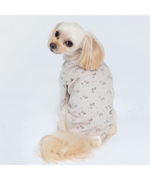 Burner（バーナー）の「【MOFF】MOFF フラワー長袖TOPS  MO213-023-015 犬服 ペット用品（ペットウェア・レディース・ピンク/オフホワイト・4号/2号/5号/3号/1号）」の2枚目の写真