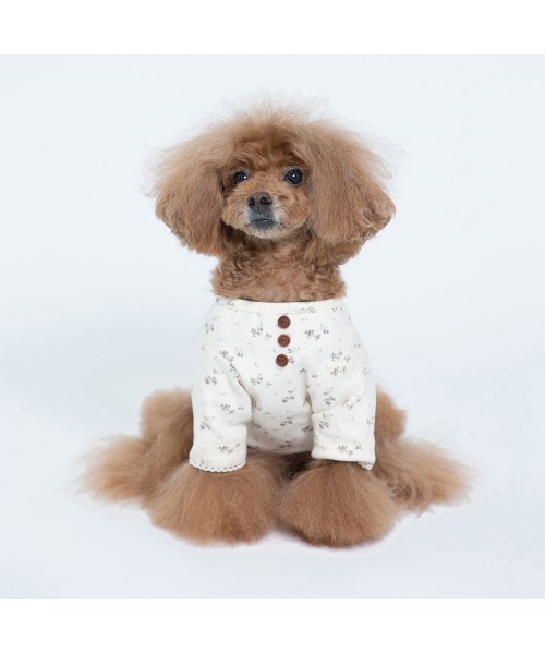 Burner（バーナー）の「【MOFF】MOFF フラワー長袖TOPS  MO213-023-015 犬服 ペット用品（ペットウェア・レディース・ピンク/オフホワイト・4号/2号/5号/3号/1号）」の3枚目の写真