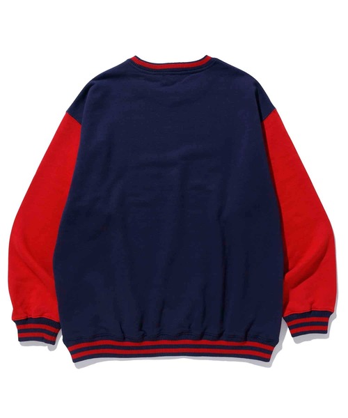 XLARGE（エクストララージ）の「2TONE CREWNECK SWEAT（スウェット・メンズ・ライトブルー/ネイビー/グリーン・S/M/L/XL）」の7枚目の写真