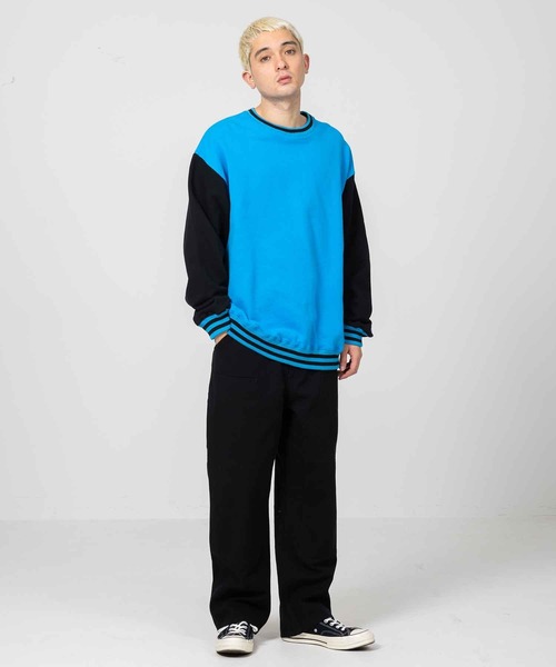 XLARGE（エクストララージ）の「2TONE CREWNECK SWEAT（スウェット・メンズ・ライトブルー/ネイビー/グリーン・S/M/L/XL）」の12枚目の写真