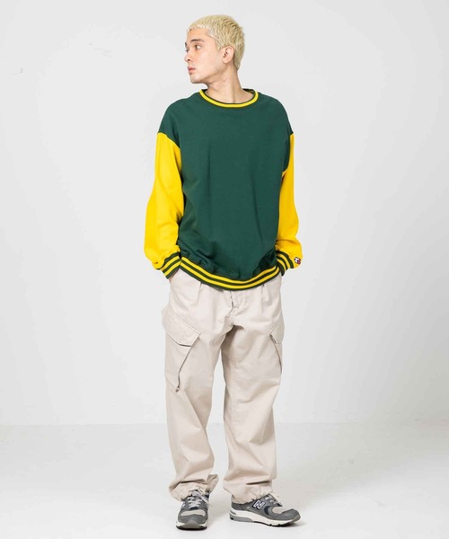 XLARGE（エクストララージ）の「2TONE CREWNECK SWEAT（スウェット・メンズ・ライトブルー/ネイビー/グリーン・S/M/L/XL）」の13枚目の写真