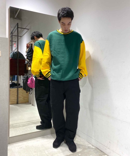 XLARGE（エクストララージ）の「2TONE CREWNECK SWEAT（スウェット・メンズ・ライトブルー/ネイビー/グリーン・S/M/L/XL）」の21枚目の写真