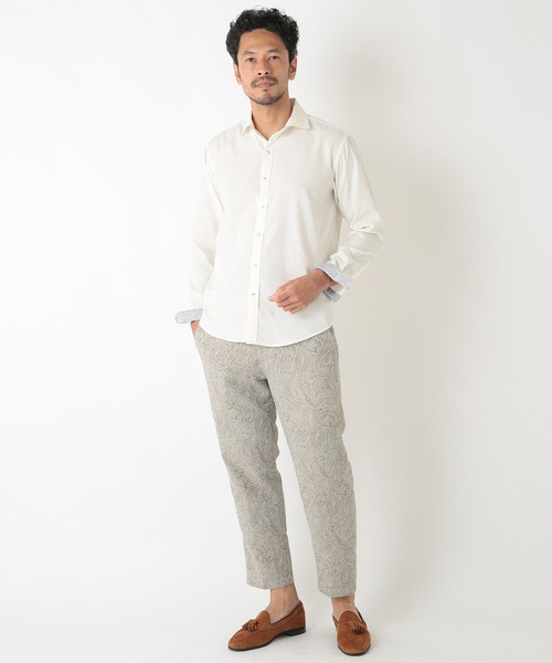 MEN'S BIGI(メンズビギ)の「リネン×ポリエステル メランジシャツ(シャツ/ブラウス・メンズ・ホワイト/サックスブルー/ピンク/エメラルド・01/02/03/04)」の8枚目の写真