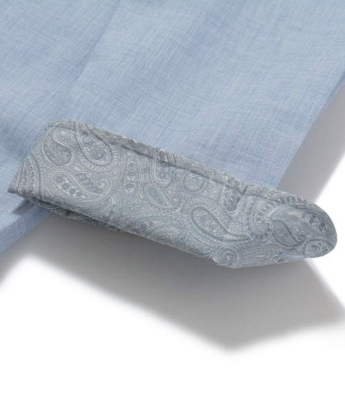 MEN'S BIGI(メンズビギ)の「リネン×ポリエステル メランジシャツ(シャツ/ブラウス・メンズ・ホワイト/サックスブルー/ピンク/エメラルド・01/02/03/04)」の20枚目の写真